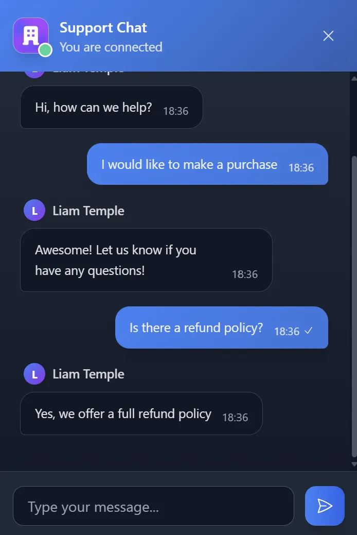 NexChat Customer Widget